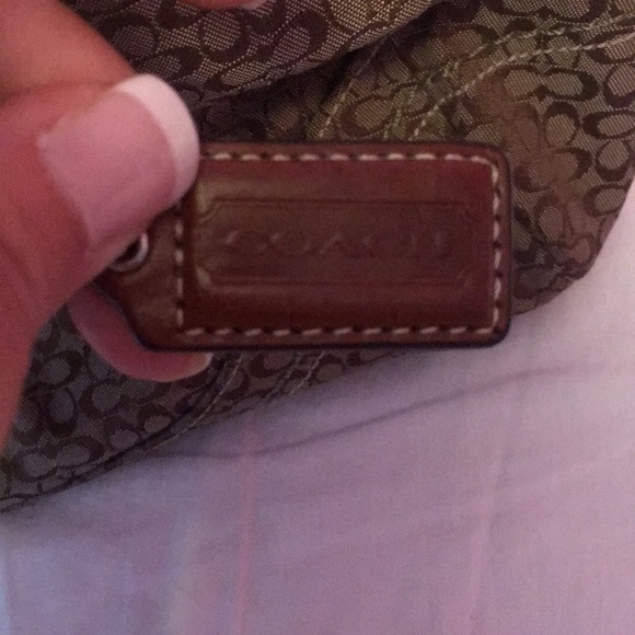 Coach Soho Brown Signature Flap Jacquard Leather Satchel F12312 - Picture 7 of 14